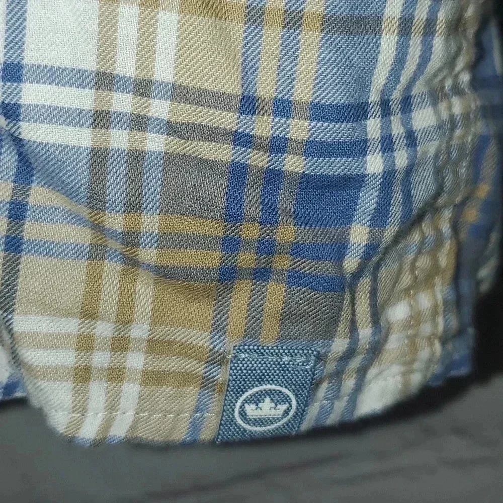 Peter Millar Crown Shirt Plaid Mount Pearl Men's Size XXL - Picture 6 of 12